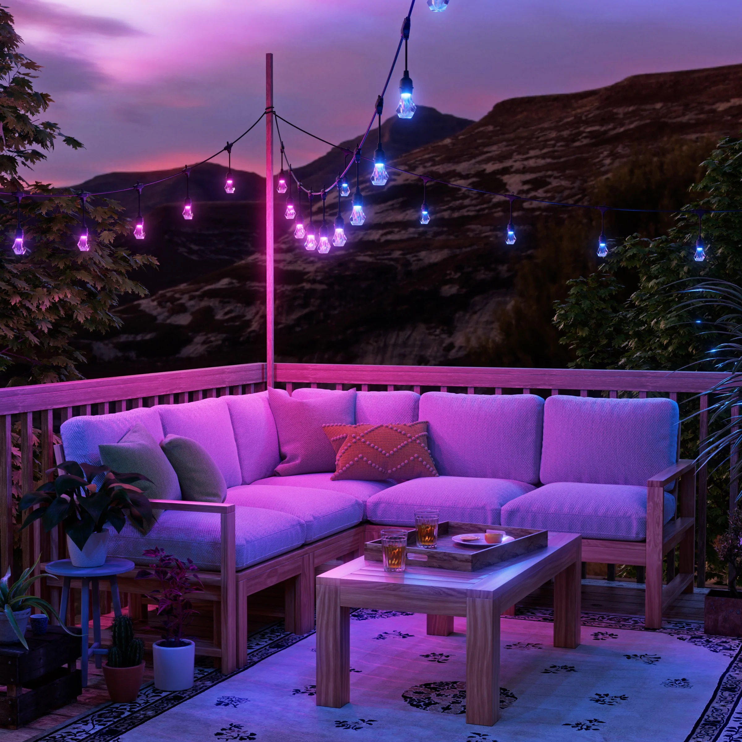 Matter Smart Multicolor Outdoor String Lights Smarter Kit 147ft (45m) - Image 3