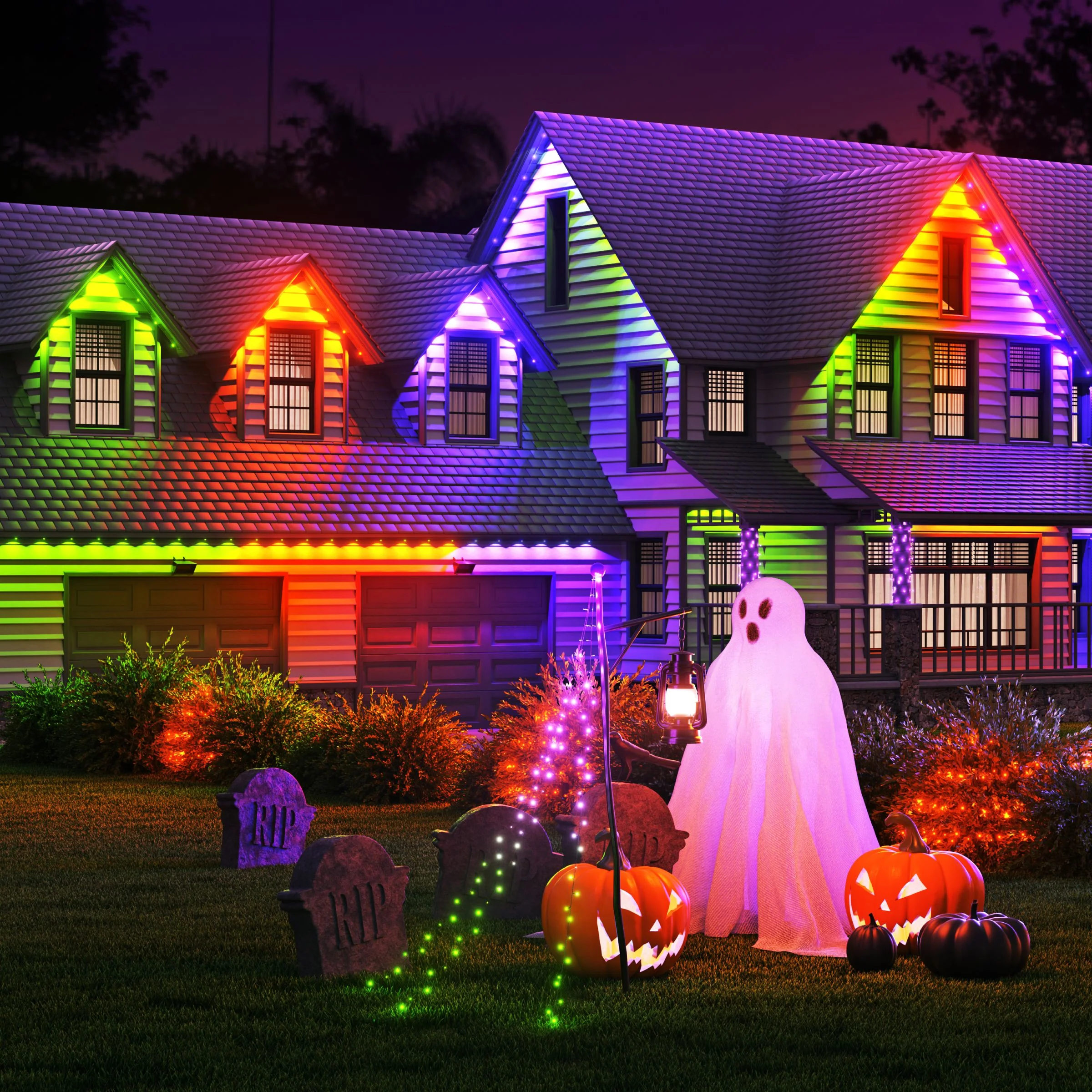 Smart Multicolor Permanent Outdoor Lights Expansion Pack with Cable Covers - Image 4