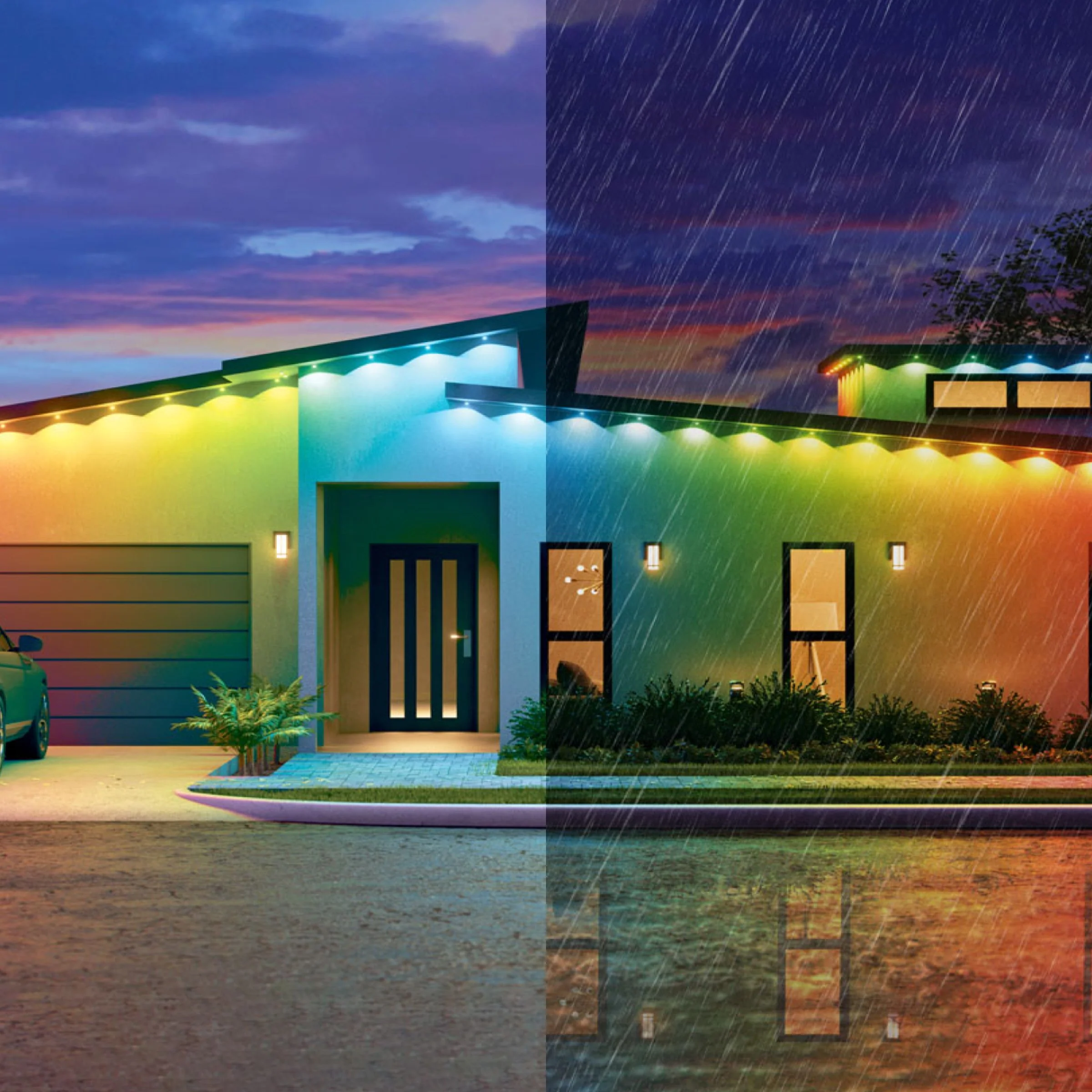Matter Smart Multicolor Permanent Outdoor Lights Smarter Kit with Cable Covers 98ft (30m) - Image 3